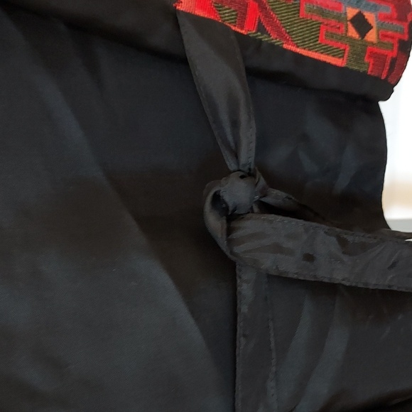 Retro 90s Southwest Print Of Reds, Blues, Oranges Vest with Tie Back Size Large - Picture 5 of 9